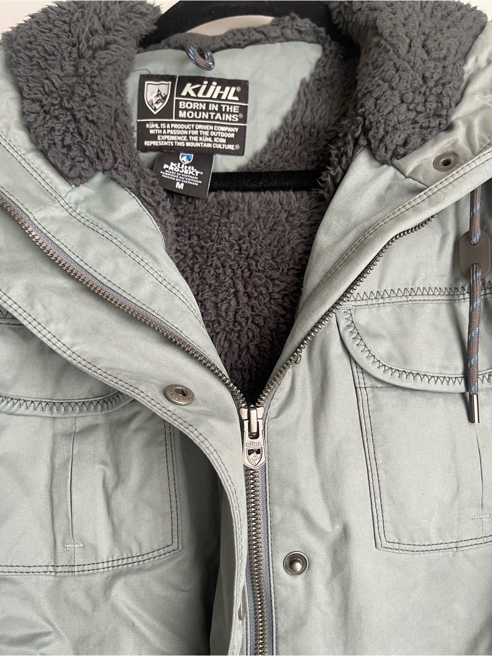 Kuhl Luna Parka Women's Medium Gray Full Zip Sherpa Lined Outdoor Outerwear - Picture 3 of 7